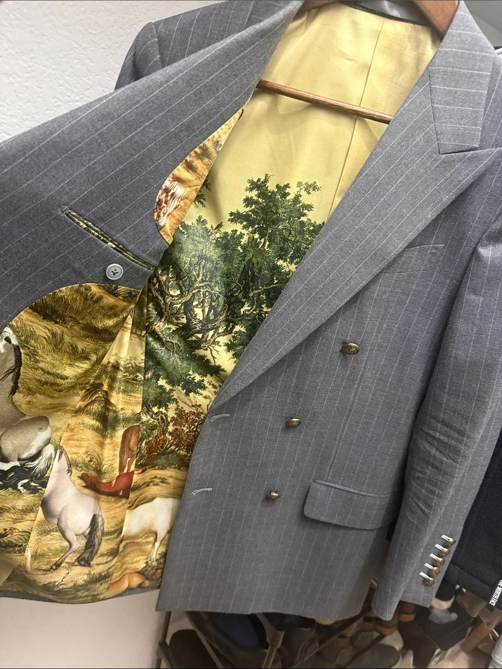 Bespoke custom Pinstripe Double-Breasted Suit